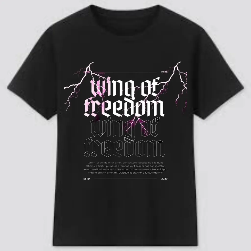 Wings of Freedom T-shirt Black