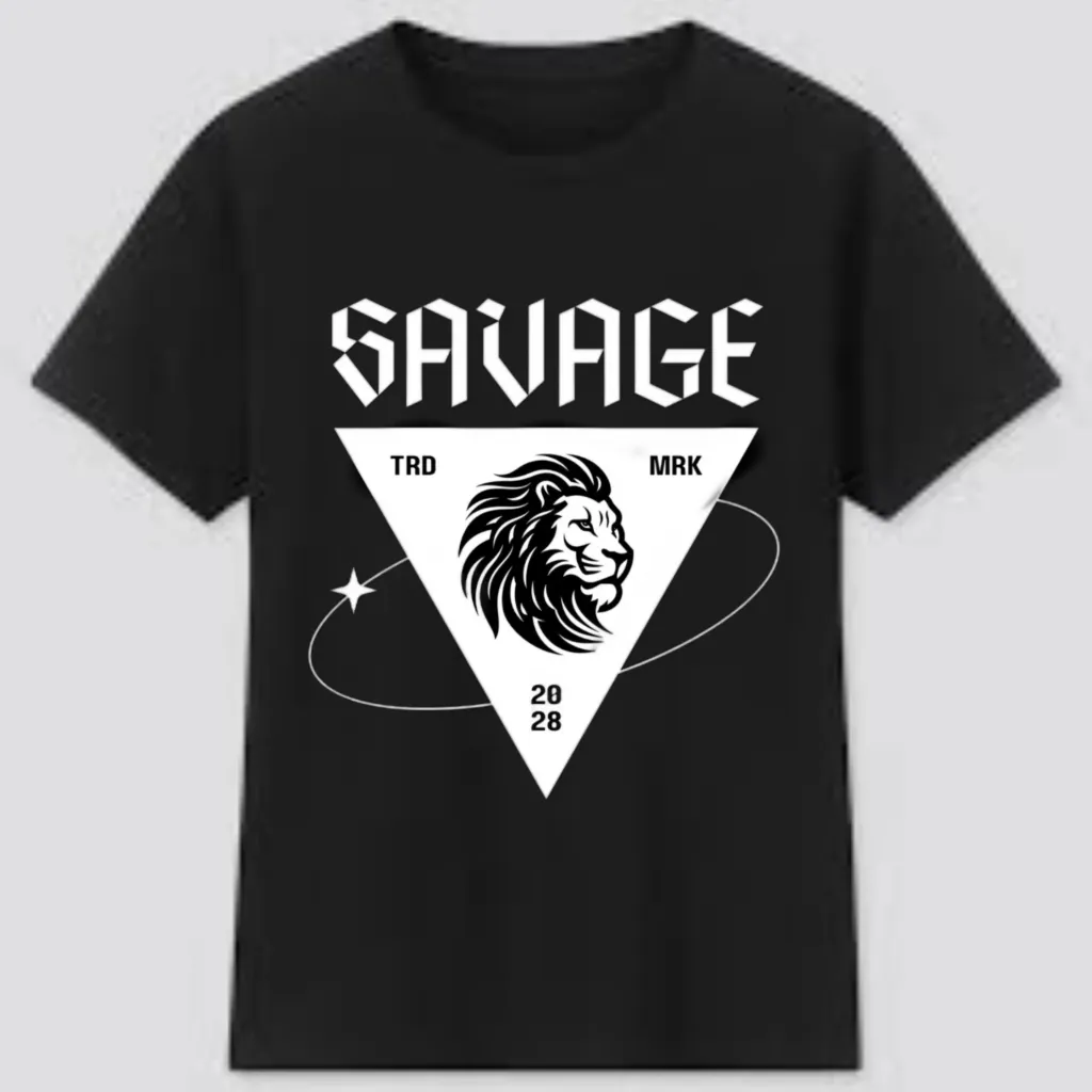 Savage Lion T-shirt Black